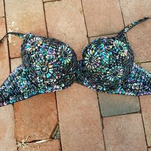 Black Sequin Festival bra